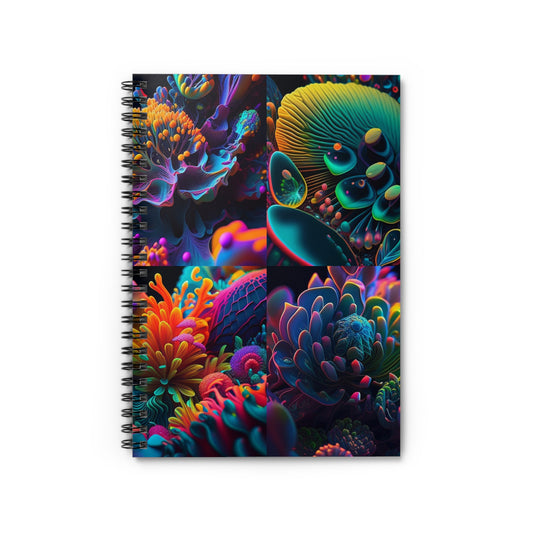 Spiral Notebook - Ruled Line Ocean Life Macro 5