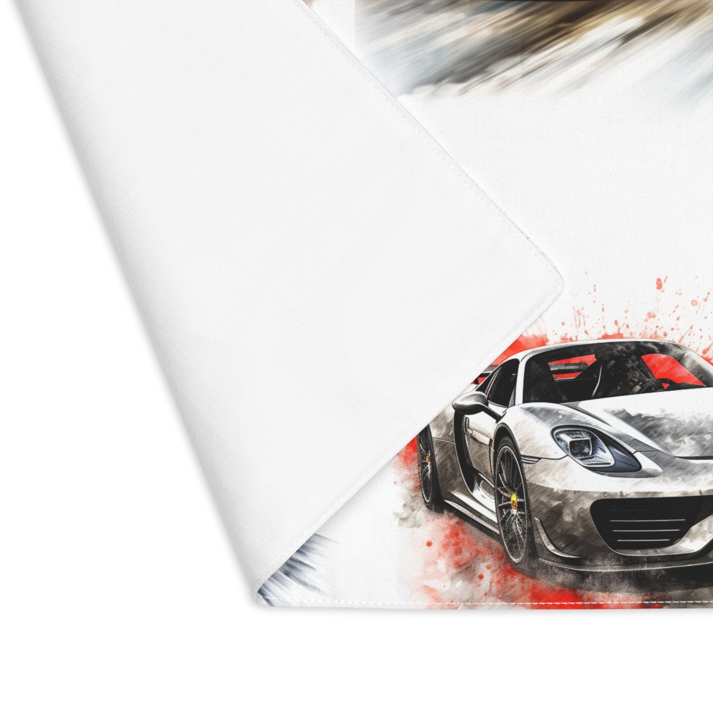 Placemat, 1pc 918 Spyder white background driving fast with water splashing 5