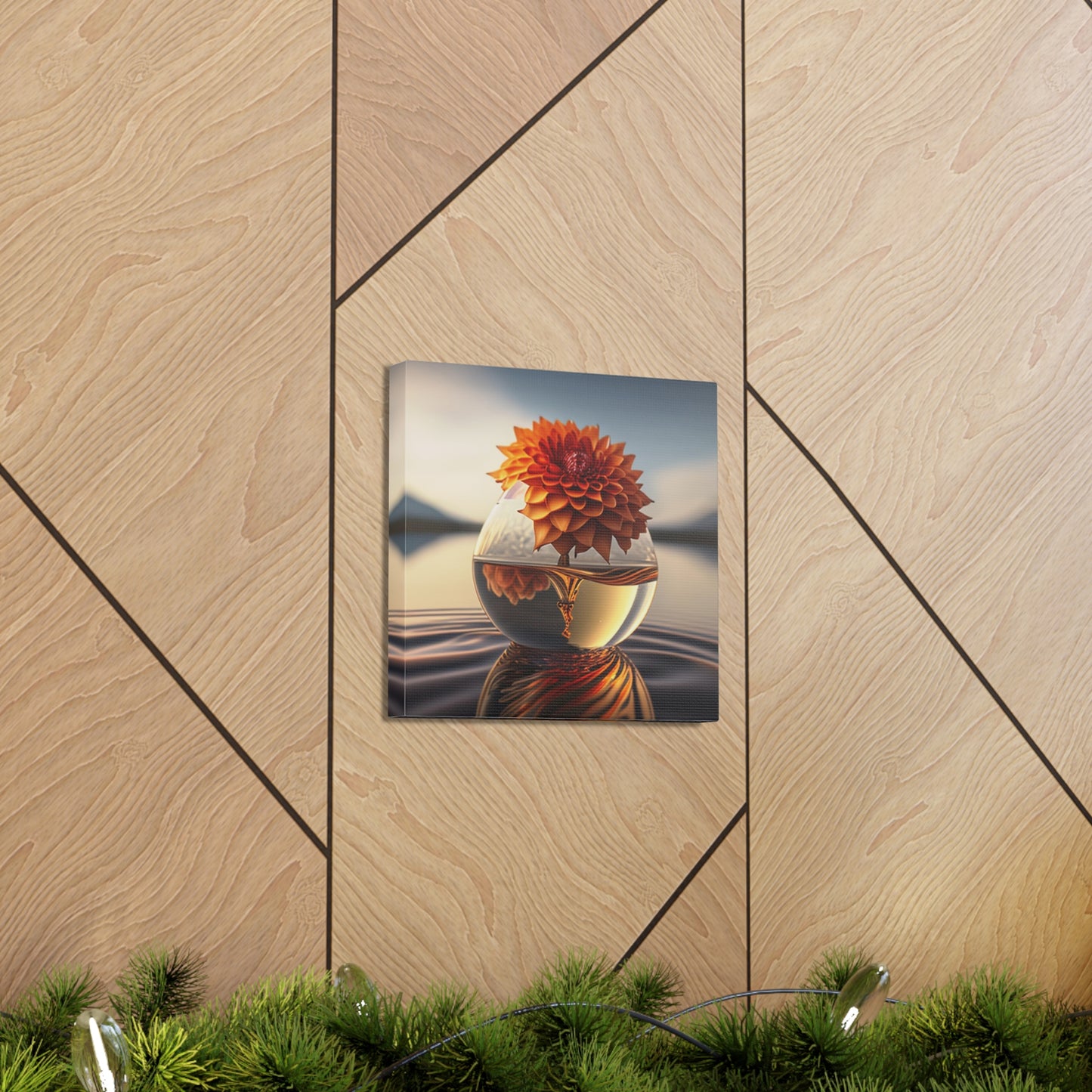 Canvas Gallery Wraps Dahlia Orange 1