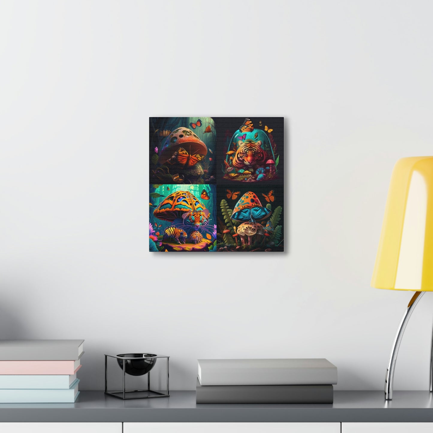 Abstract colorful butterfly tiger mushroom