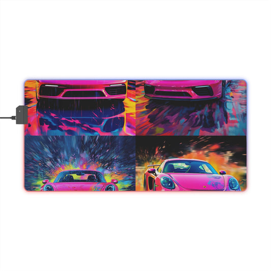 LED Gaming Mouse Pad Pink Porsche water fusion 5