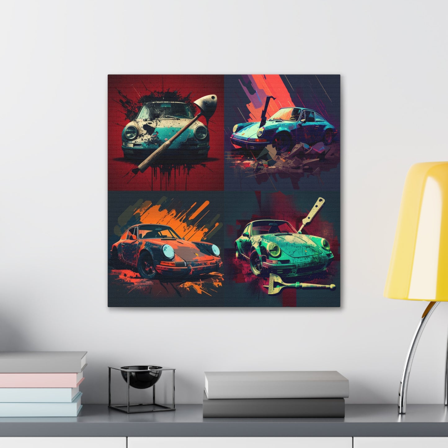 Canvas Gallery Wraps Porsche Abstract 4 pack