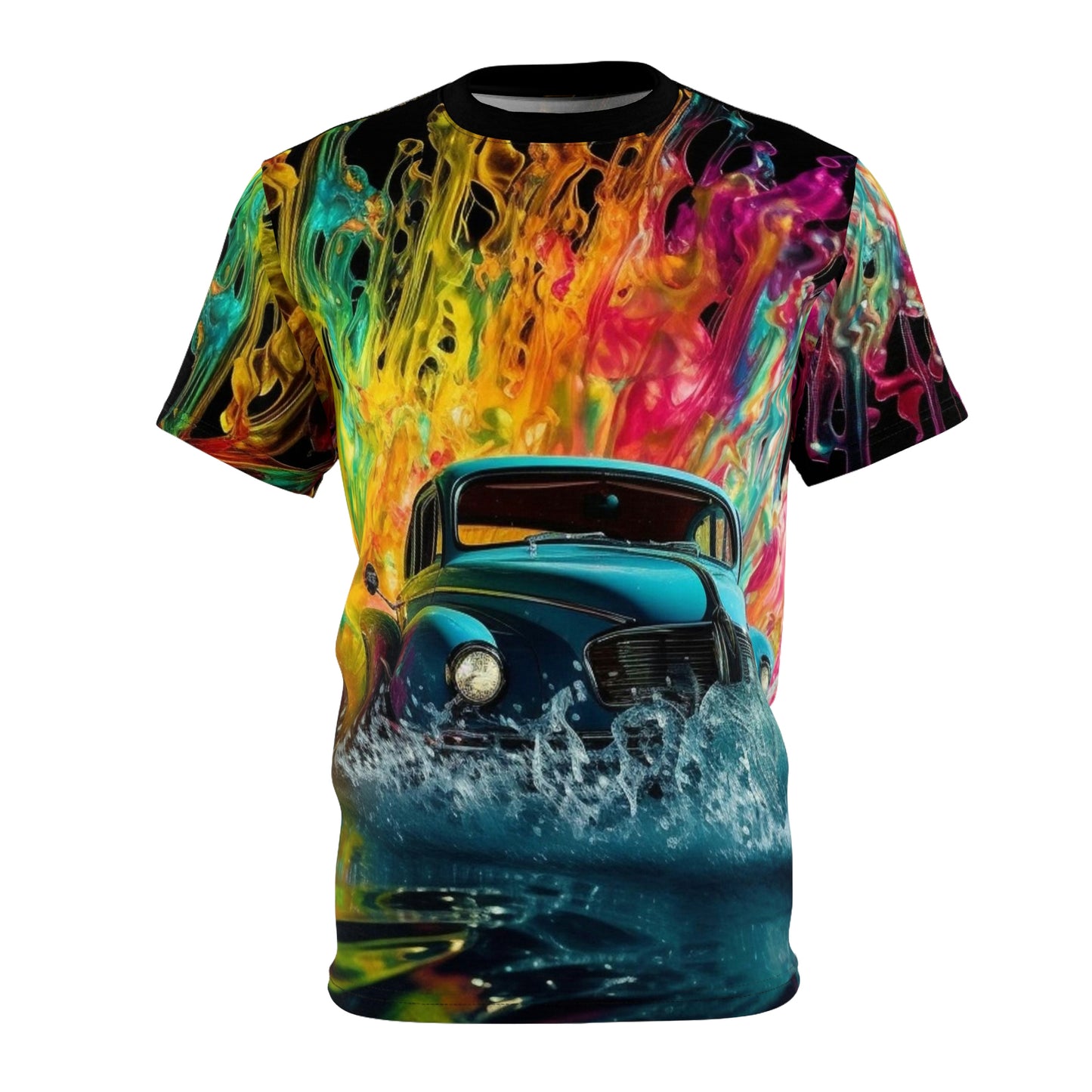 Unisex Cut & Sew Tee (AOP) Hotrod Water 1