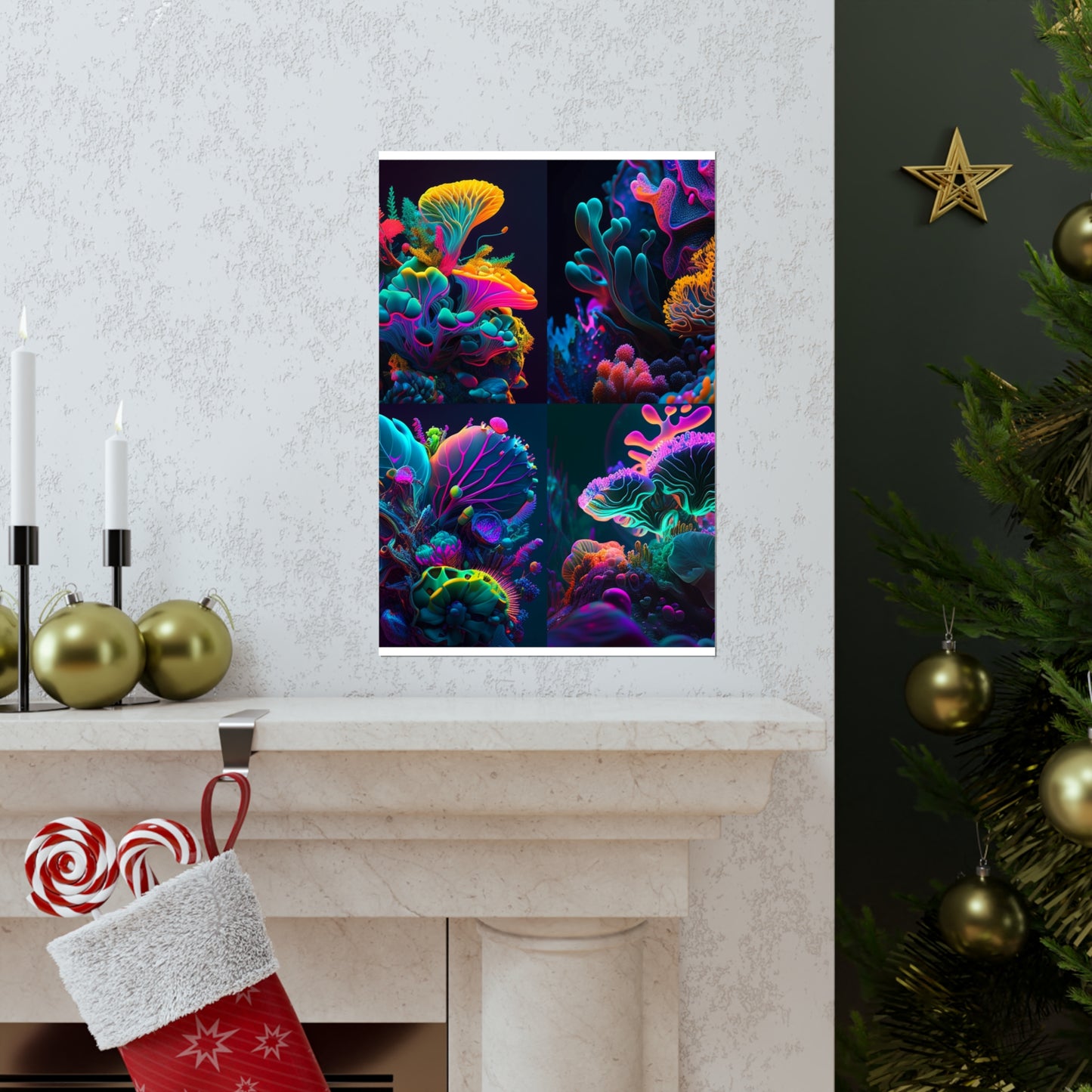 Premium Matte Vertical Posters Macro Coral Reef 5