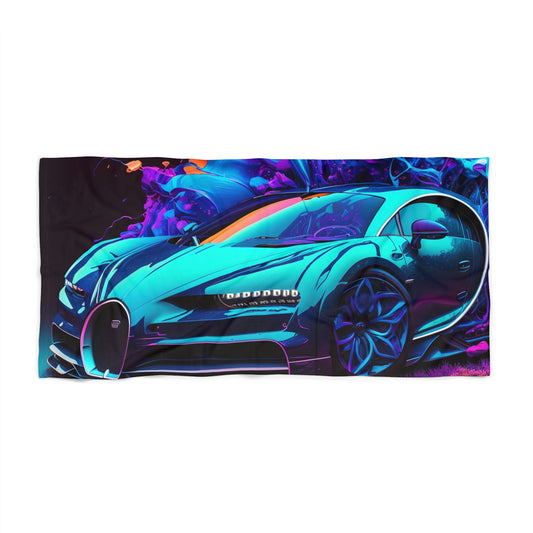 Beach Towel Bugatti neon Chiron 3