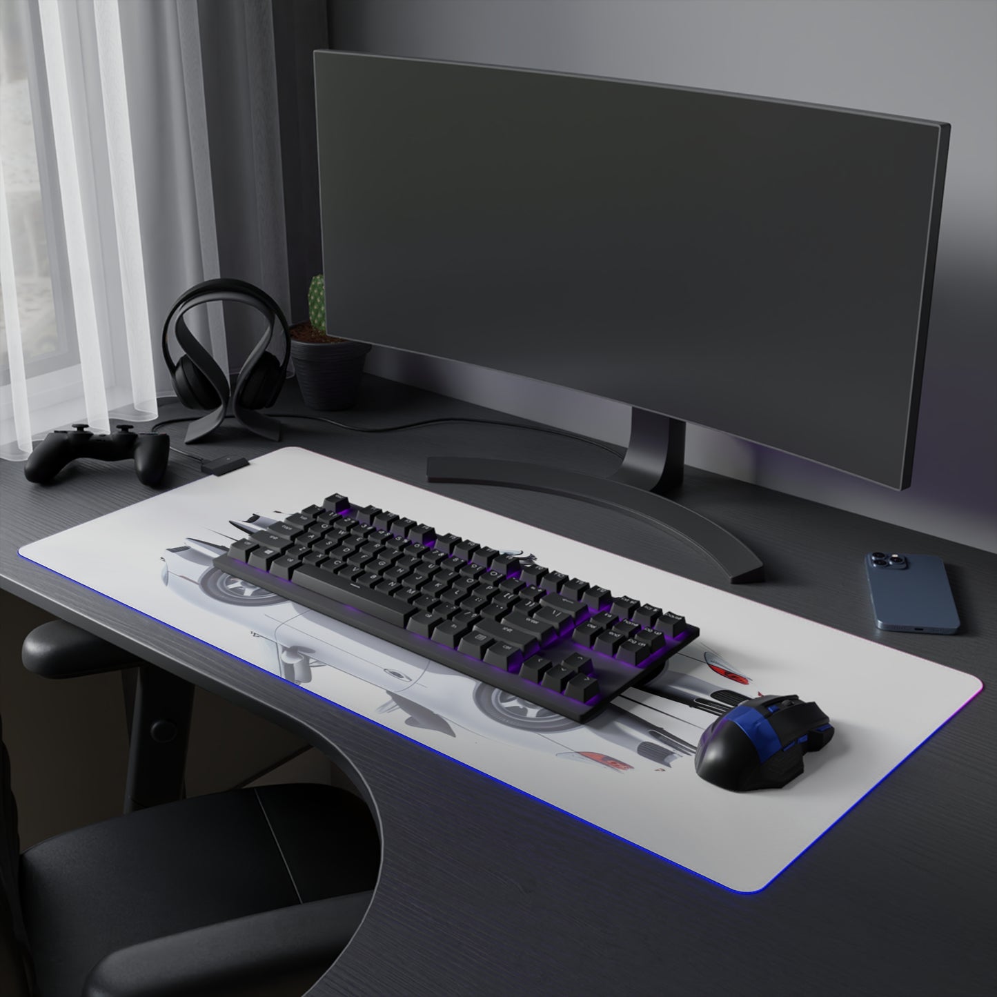 LED Gaming Mouse Pad 911 Speedster on water 3