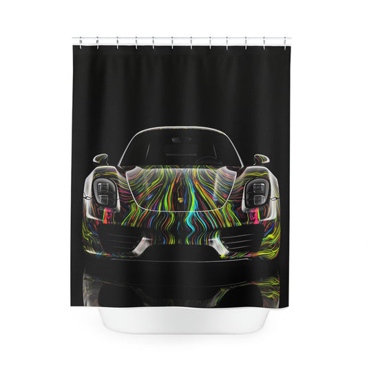 Polyester Shower Curtain Porsche Line 3