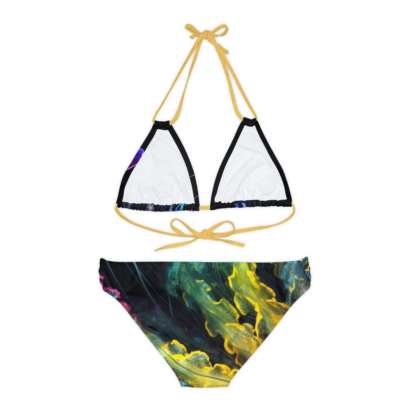 Strappy Bikini Set (AOP) Florescent Jelly 1