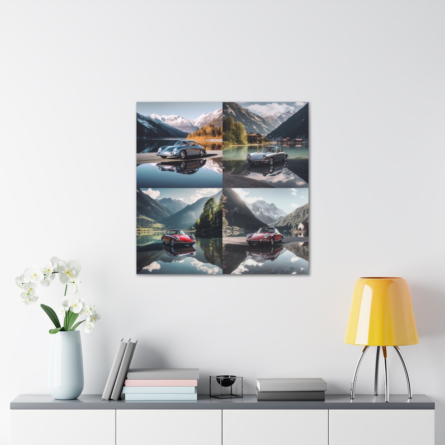 Canvas Gallery Wraps Porsche Lake 4 pack