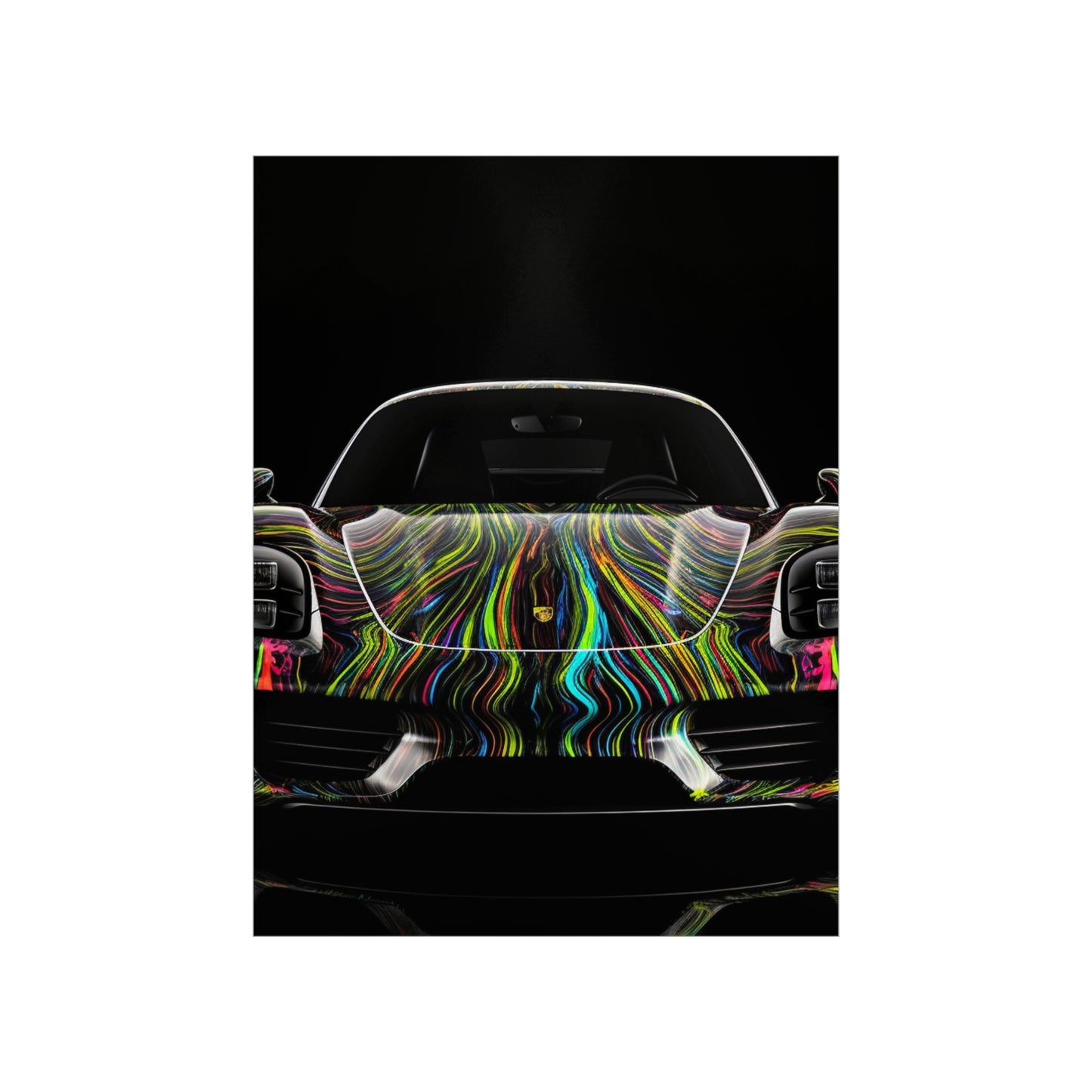 Premium Matte Vertical Posters Porsche Line 3