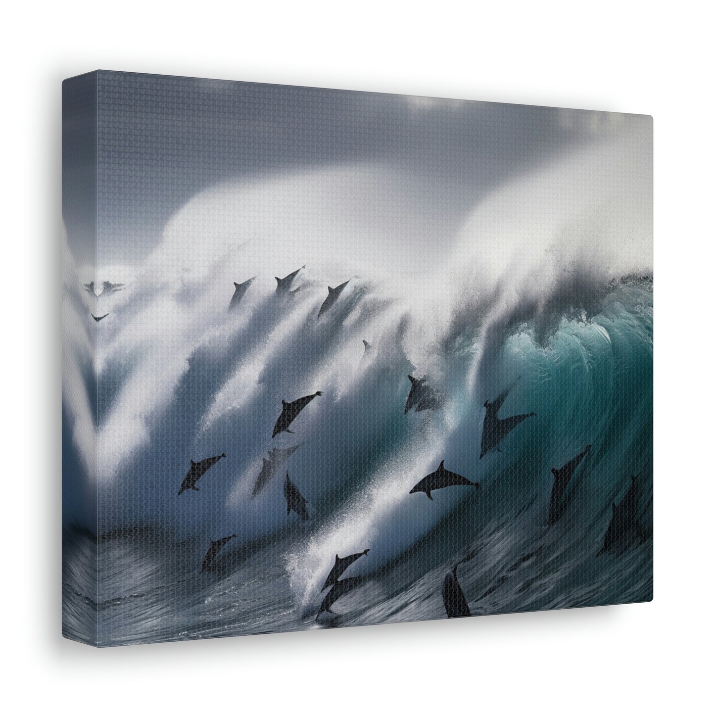 Canvas Gallery Wraps Dolphin Wave 1