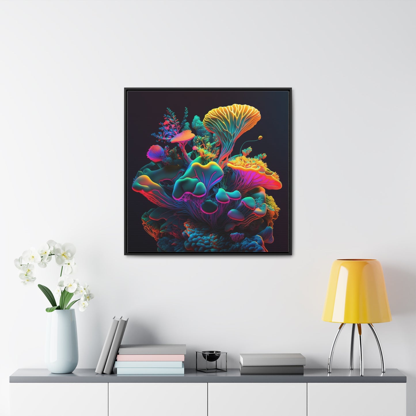 Gallery Canvas Wraps, Square Frame Macro Coral Reef 1