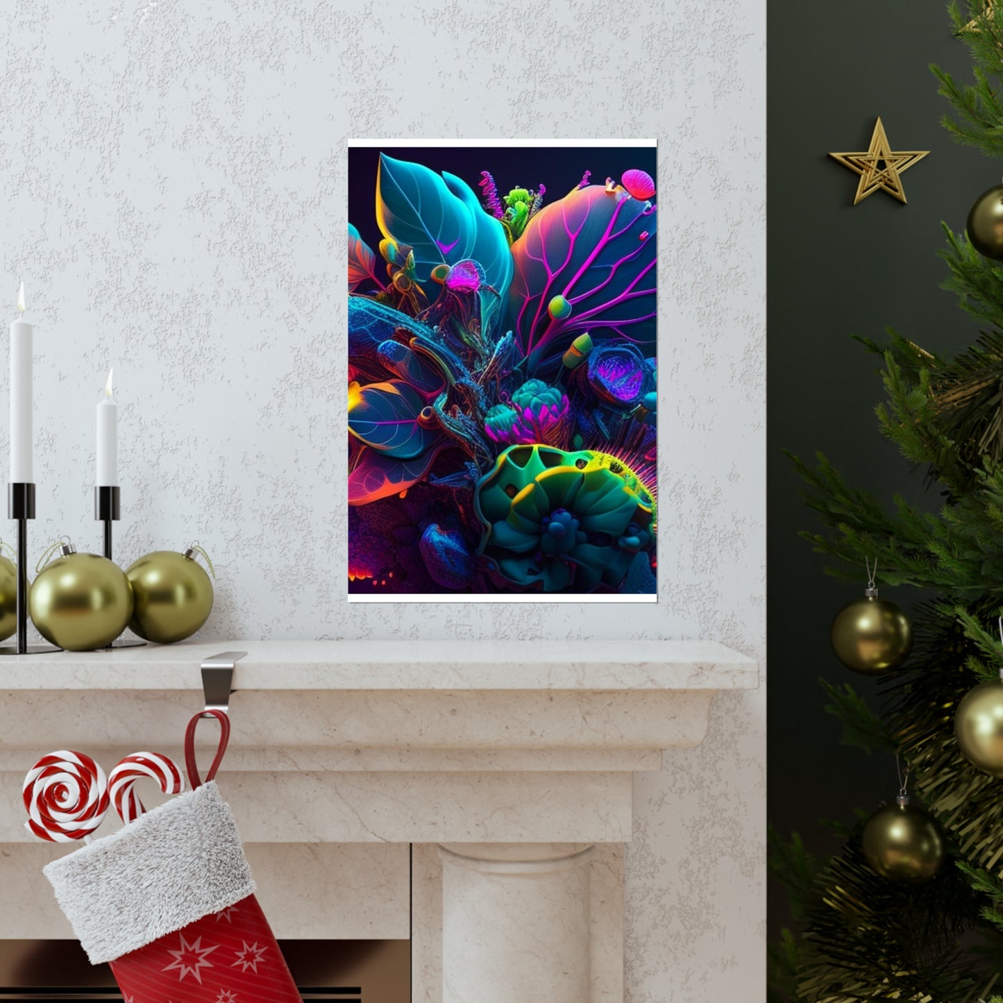 Premium Matte Vertical Posters Macro Coral Reef 3