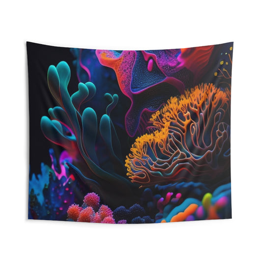 Indoor Wall Tapestries Macro Coral Reef 2