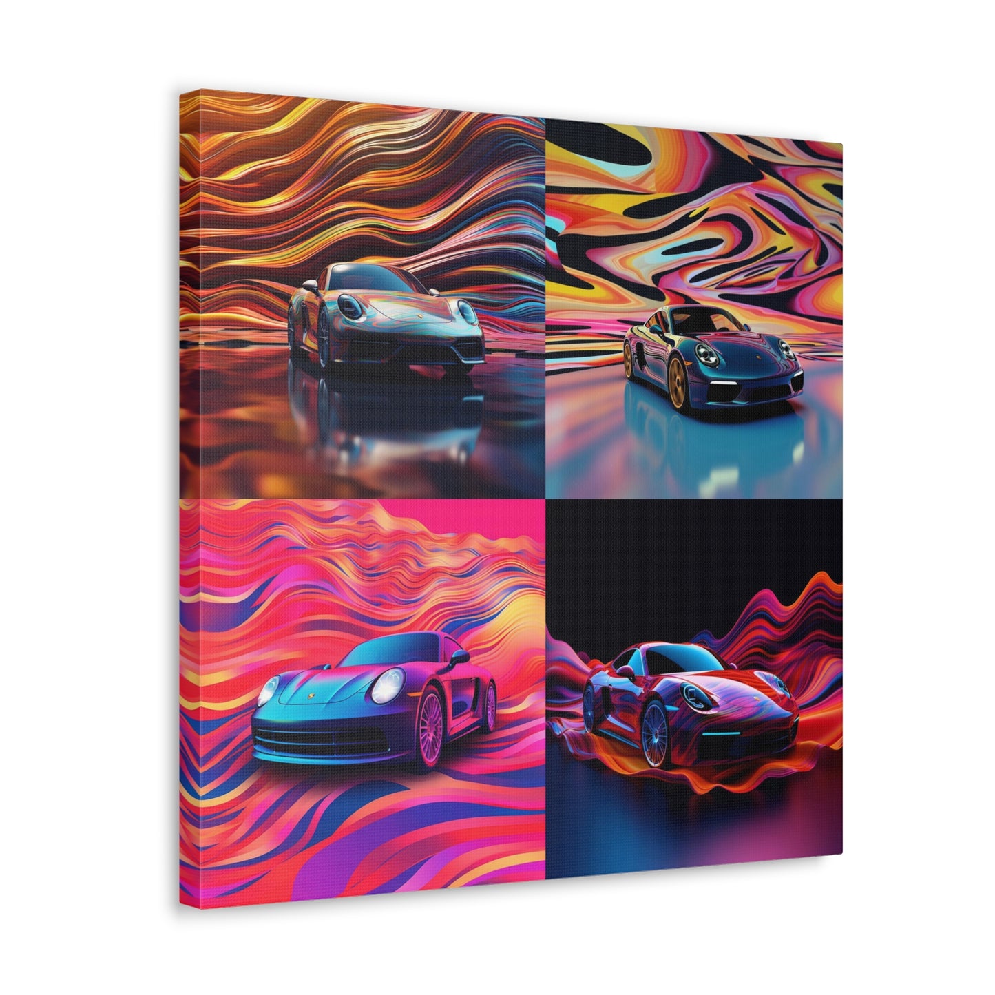 Canvas Gallery Wraps Porsche Water Fusion 4 pack