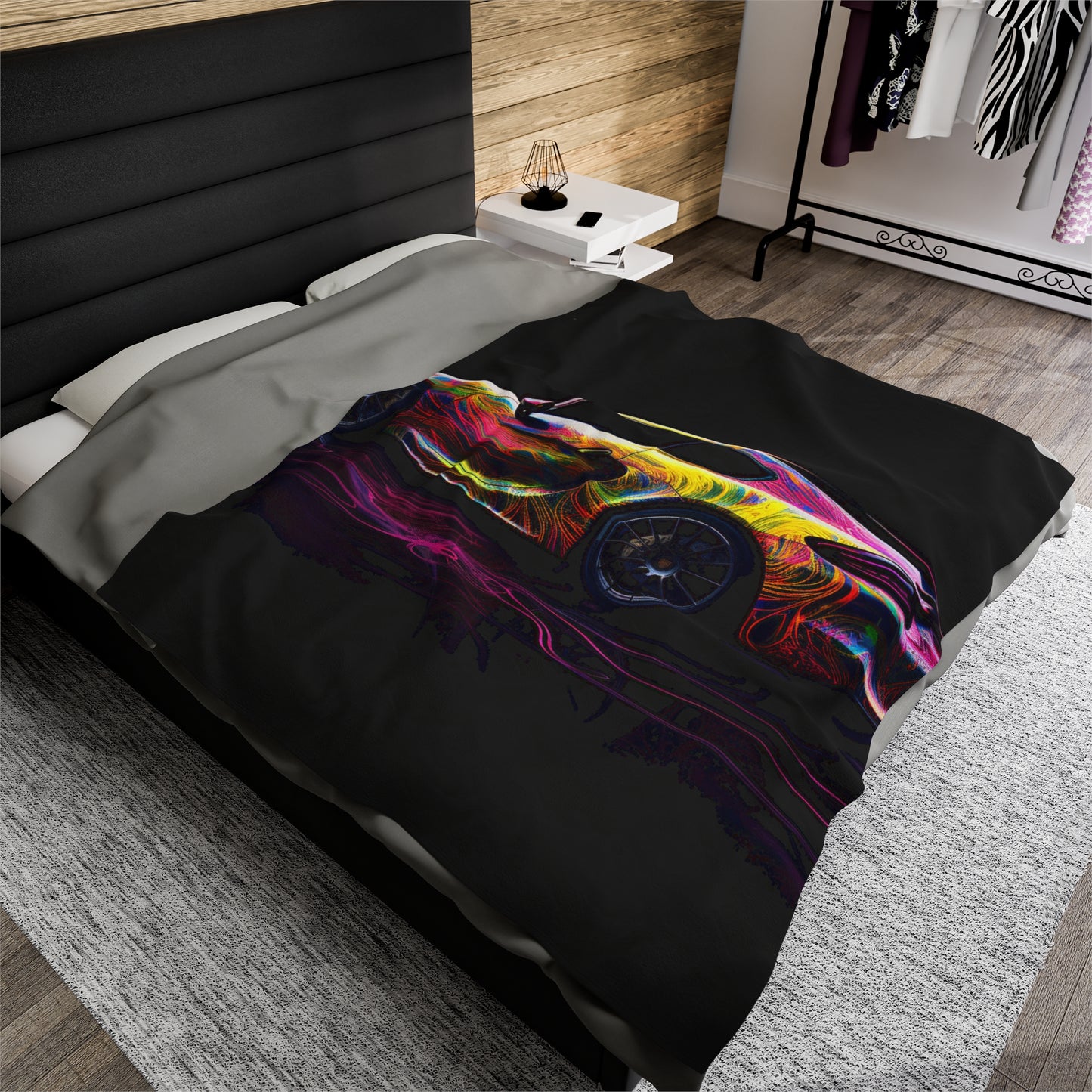 Velveteen Plush Blanket Porsche Flair 4