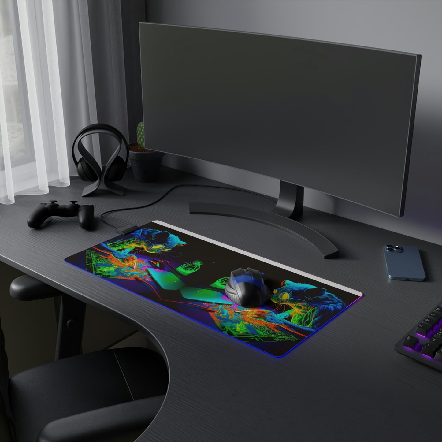 LED Gaming Mouse Pad Mouse Color 2