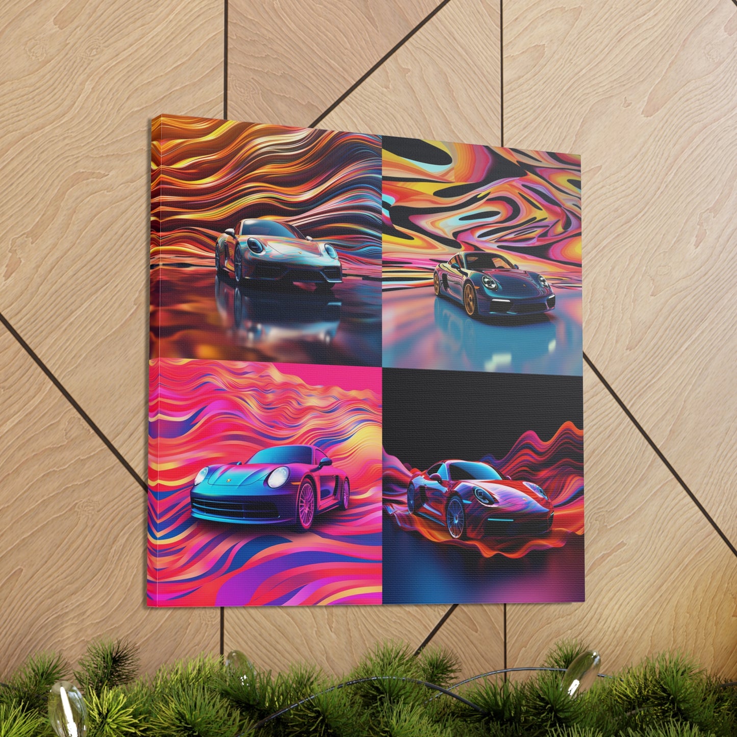 Canvas Gallery Wraps Porsche Water Fusion 4 pack