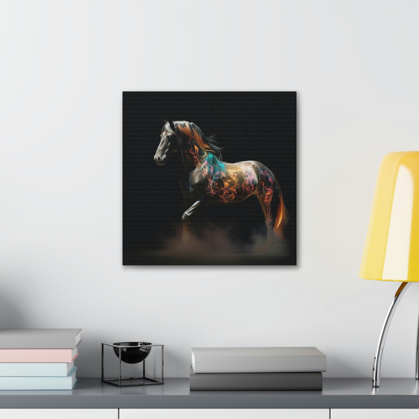 Canvas Gallery Wraps Horses smoke 4