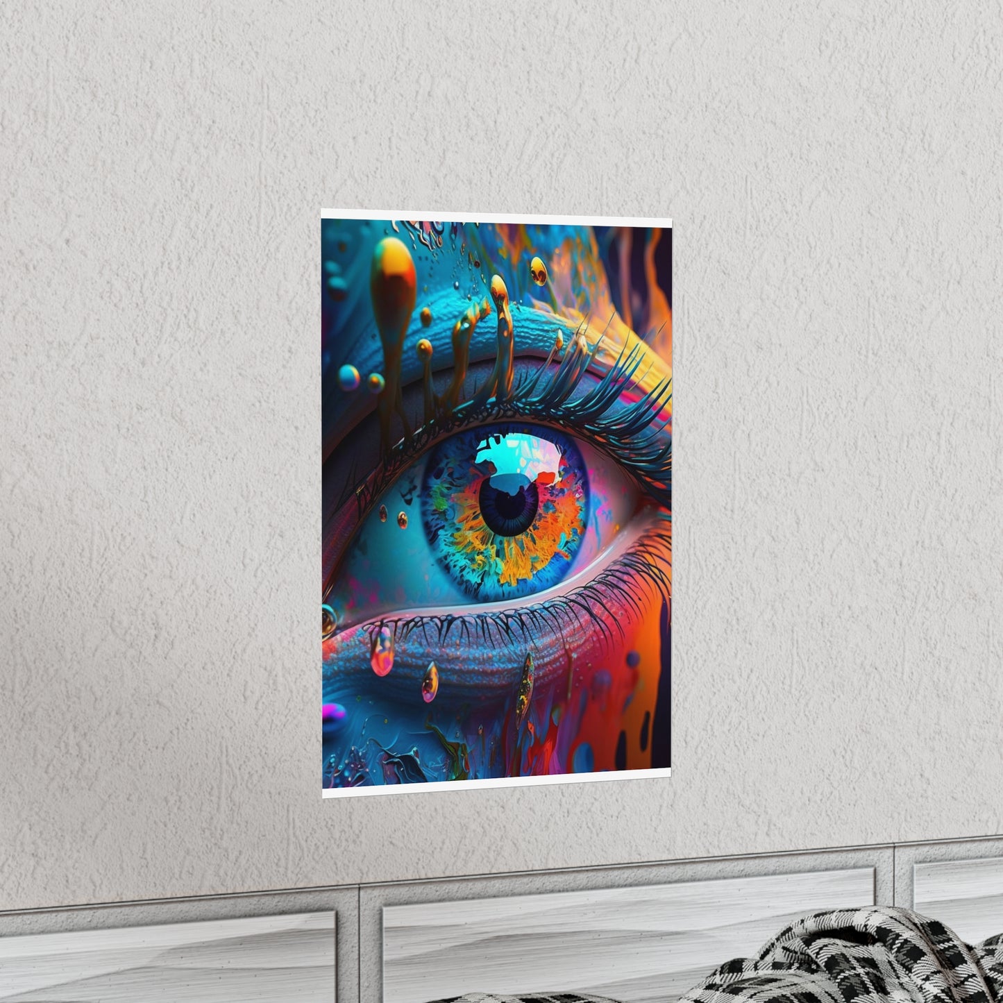 Premium Matte Vertical Posters Macro Eye Photo 1