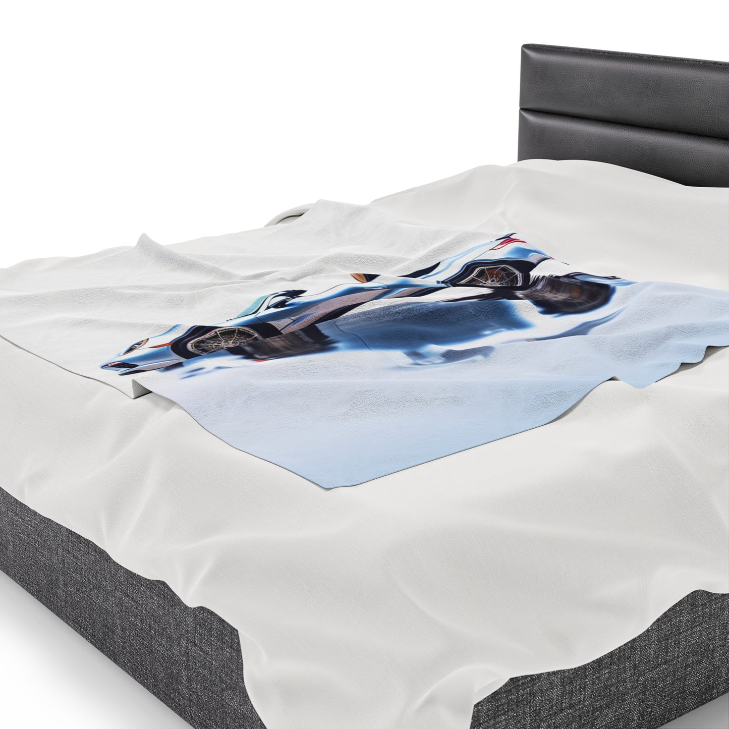 Velveteen Plush Blanket 911 Speedster on water 1