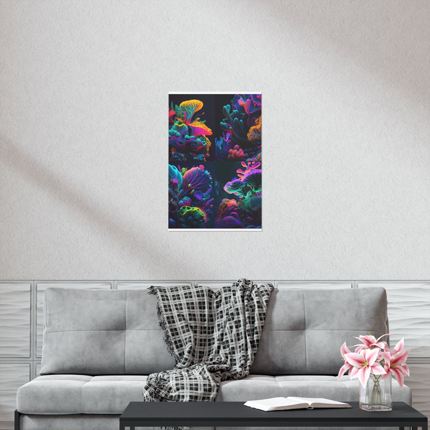 Premium Matte Vertical Posters Macro Coral Reef 5