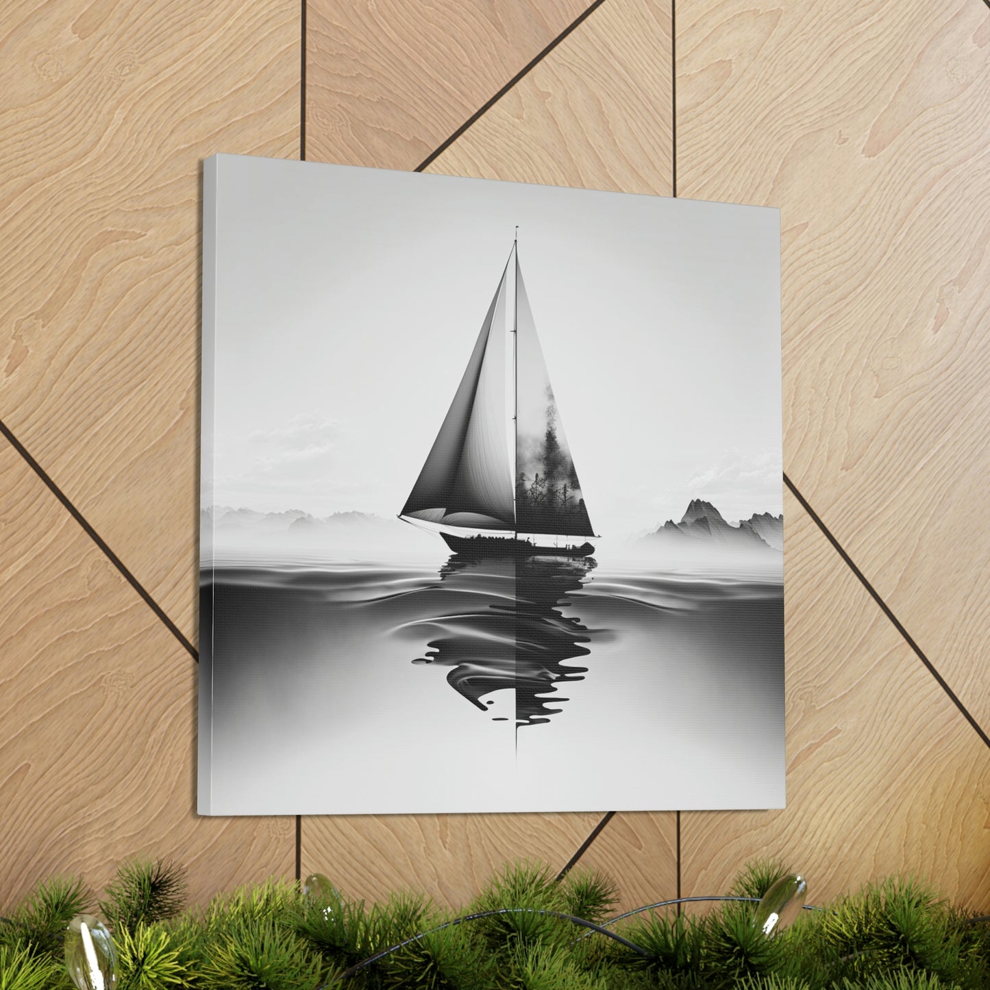 Black and white Sailboat 3