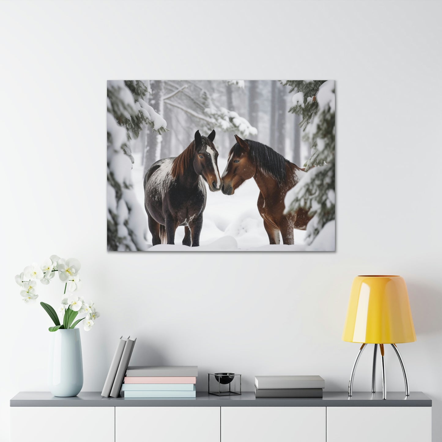 Canvas Gallery Wraps Horse Kiss 1