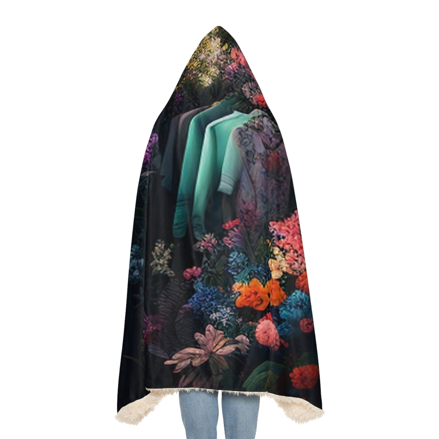 Snuggle Hooded Blanket A Wardrobe Surrounded by Flowers 1