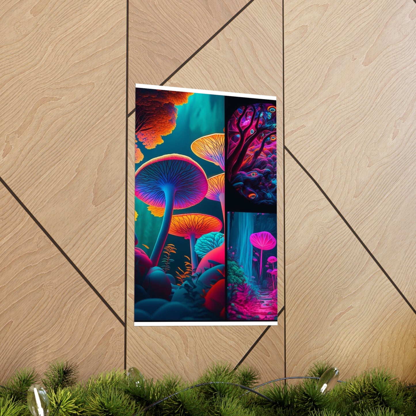 Premium Matte Vertical Posters Macro Reef Florescent 2