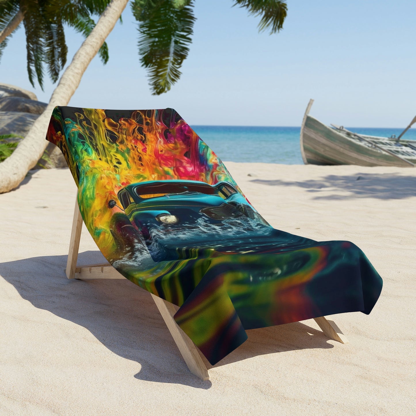 Beach Towel Hotrod Water 1