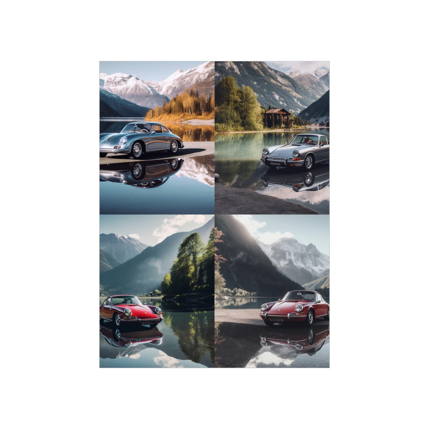 Premium Matte Vertical Posters Porsche Lake 5