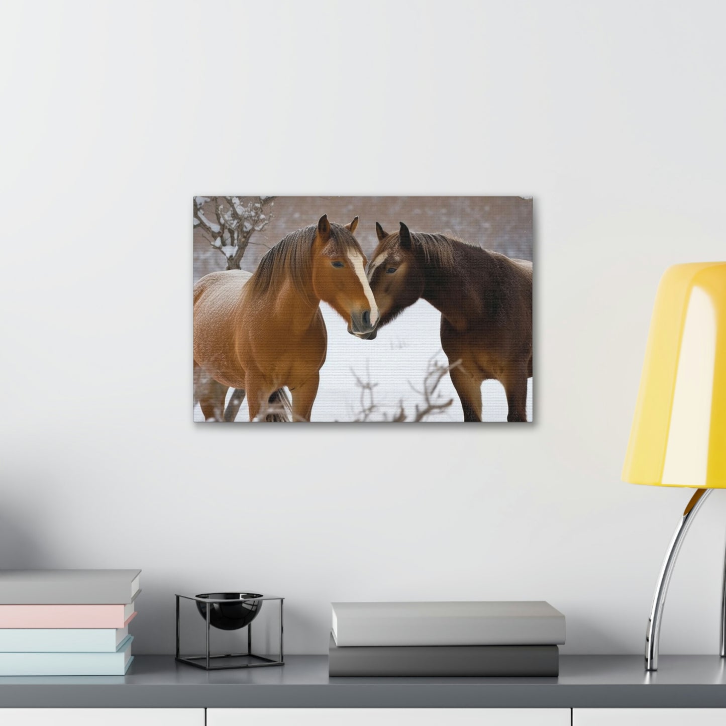 Canvas Gallery Wraps Horse Kiss 3