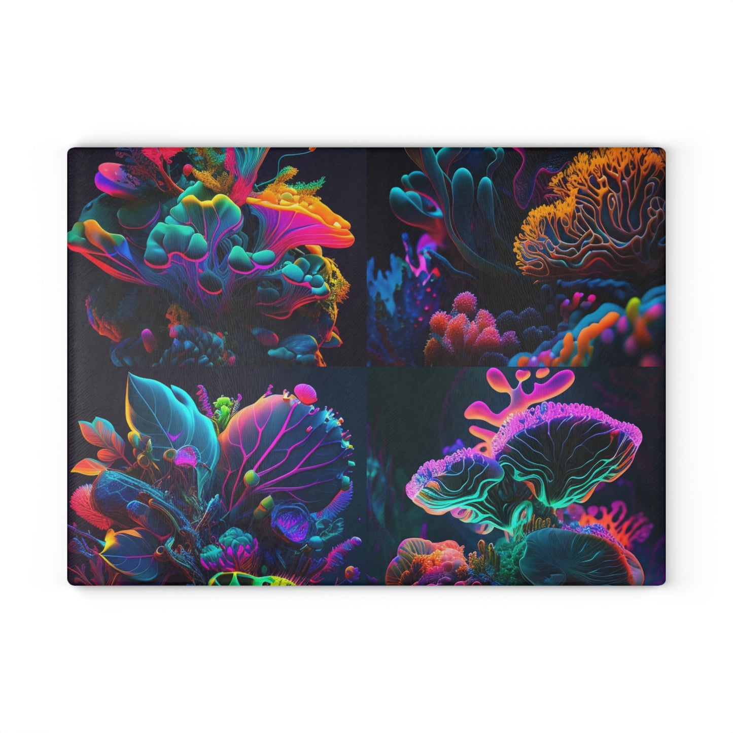 Glass Cutting Board Macro Coral Reef 5