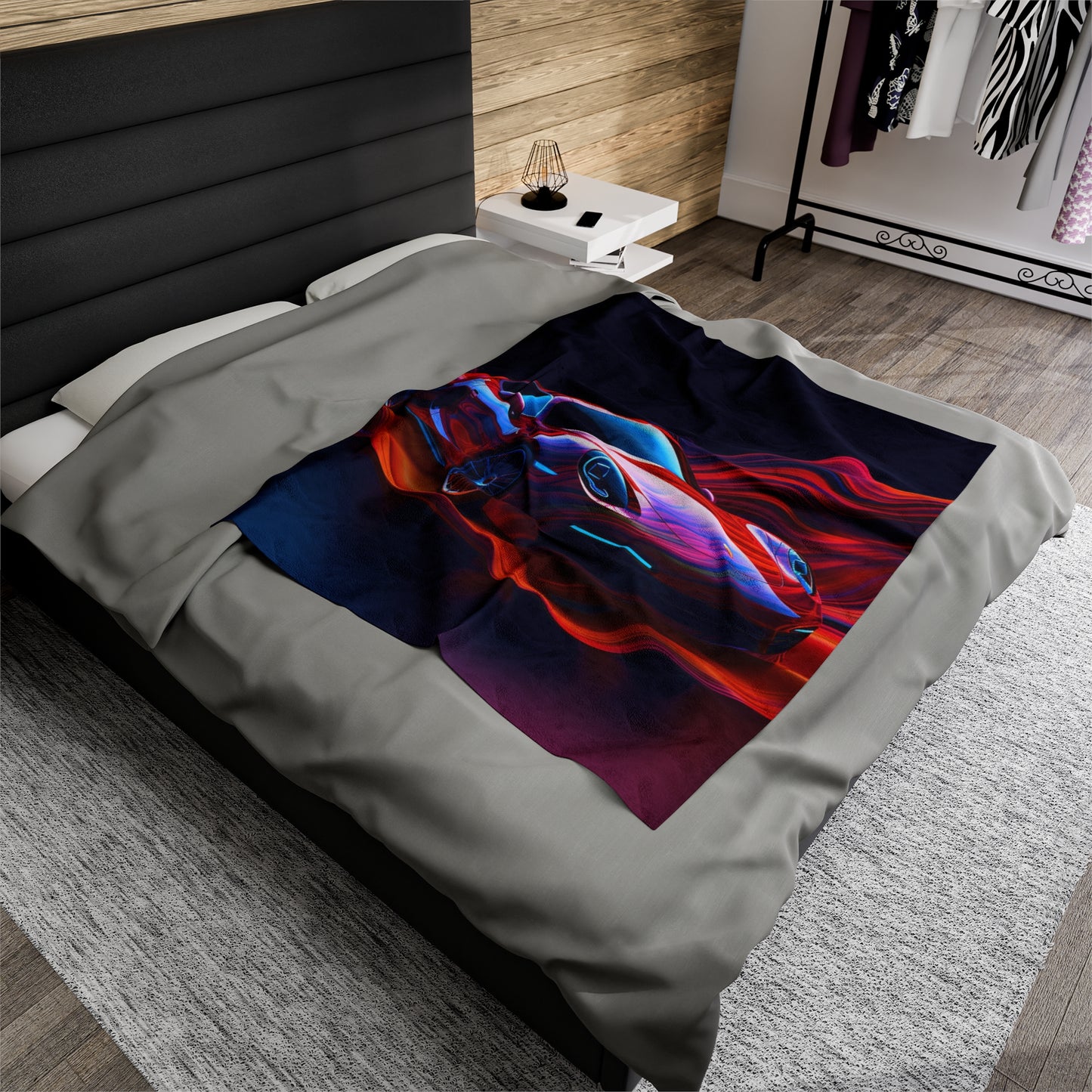 Velveteen Plush Blanket Porsche Water Fusion 4