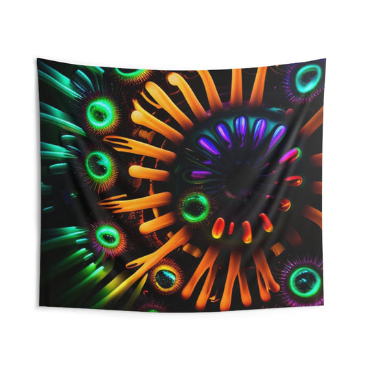 Indoor Wall Tapestries Neon Macro 3