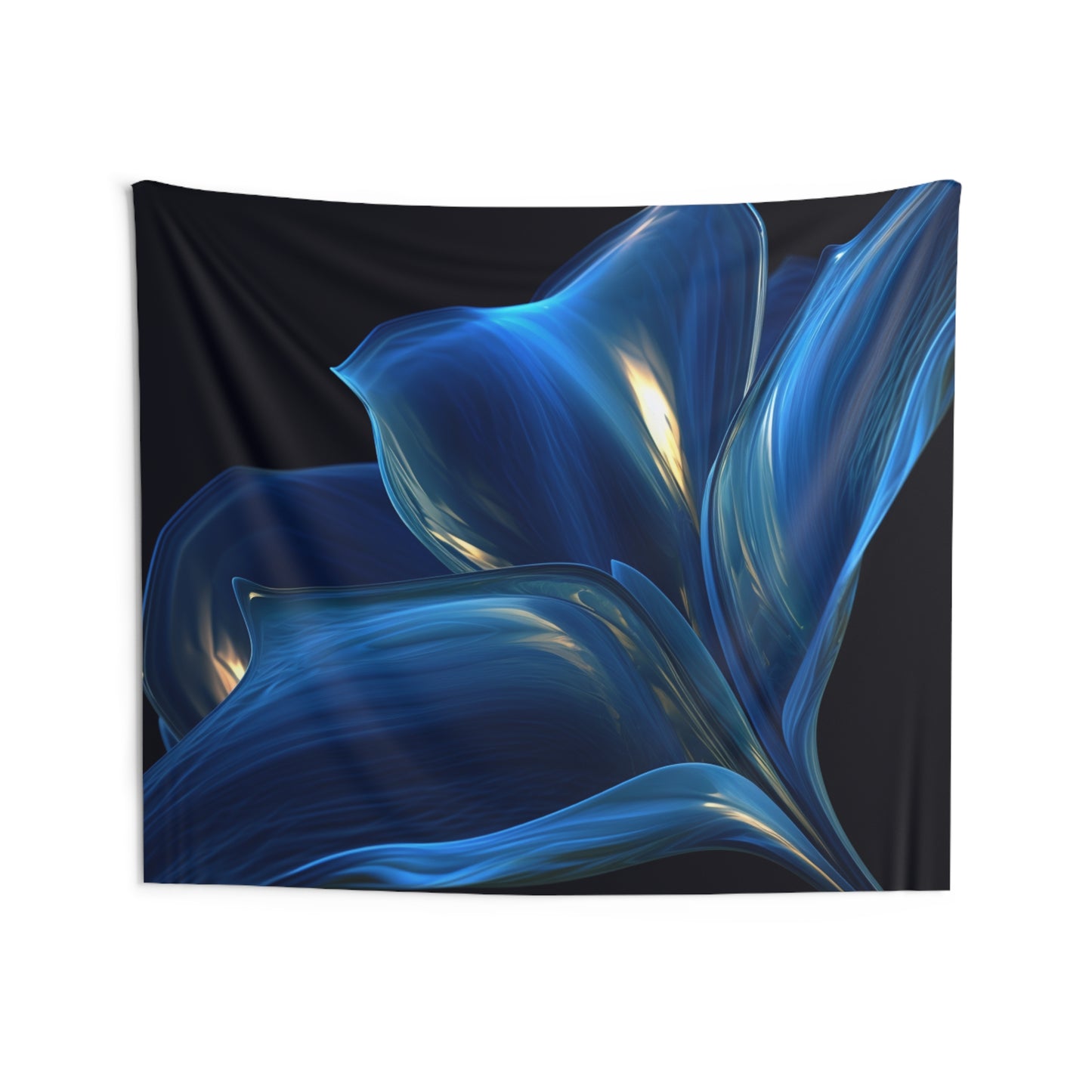 Indoor Wall Tapestries Abstract Blue Tulip 1