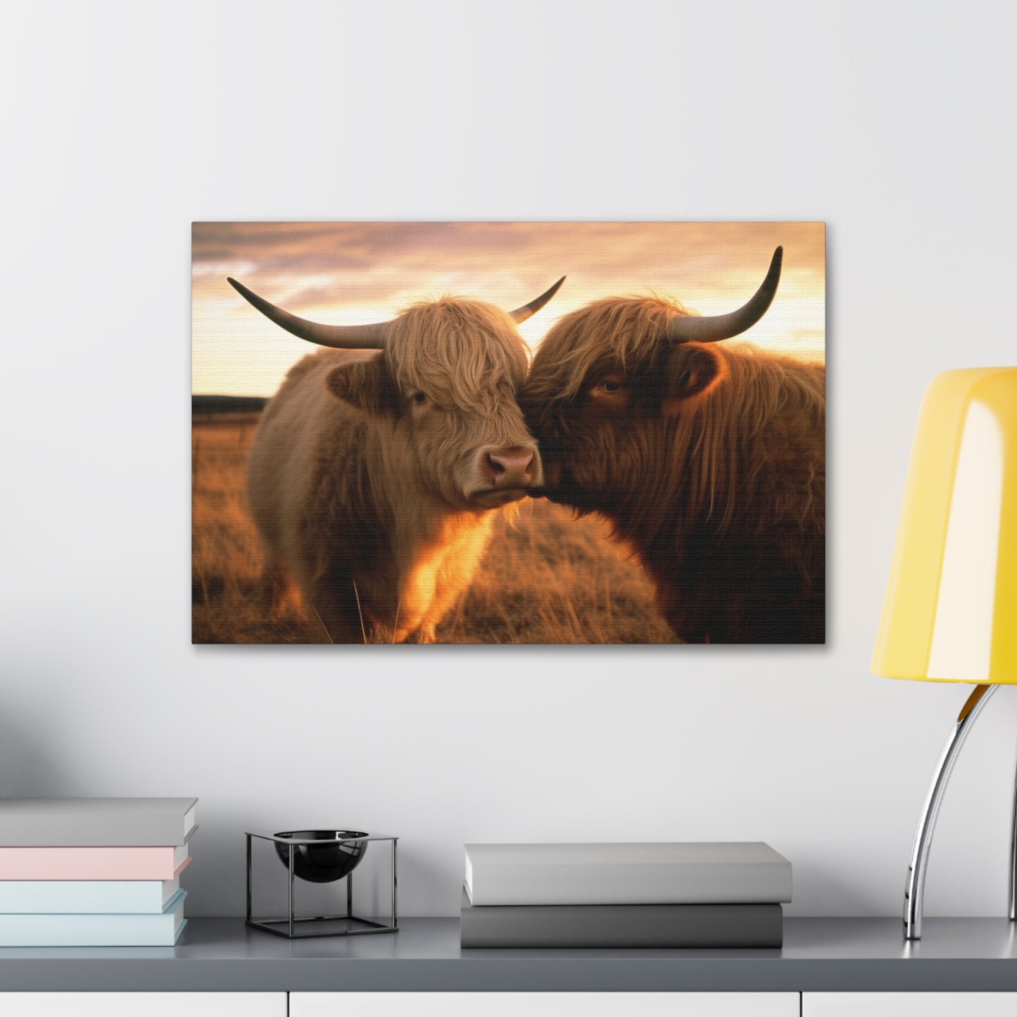 Canvas Gallery Wraps Cow Love 1