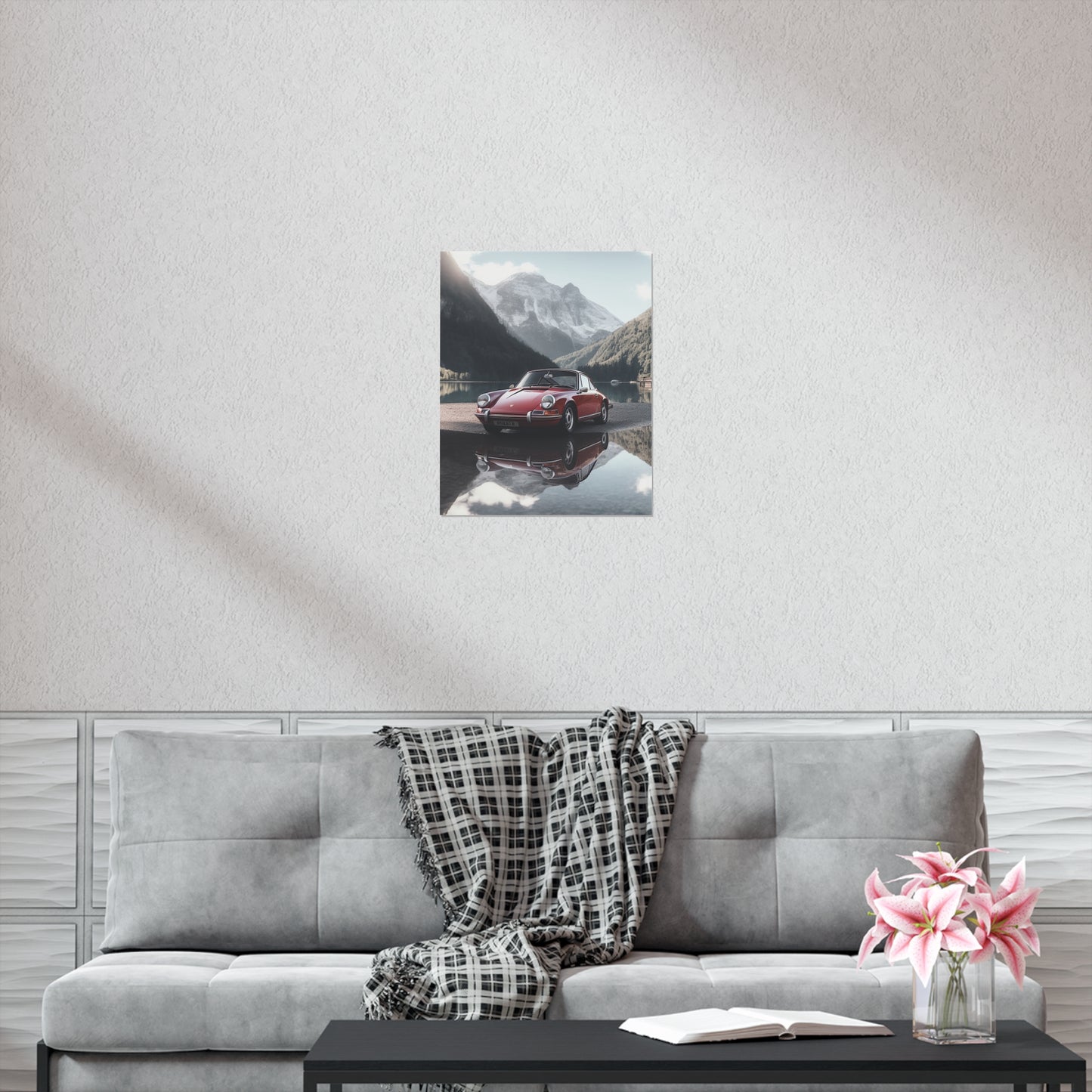 Premium Matte Vertical Posters Porsche Lake 4