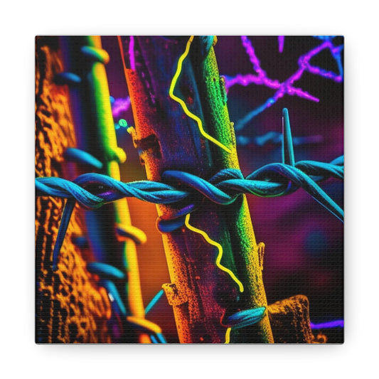 Canvas Gallery Wraps Macro Neon Barb 2