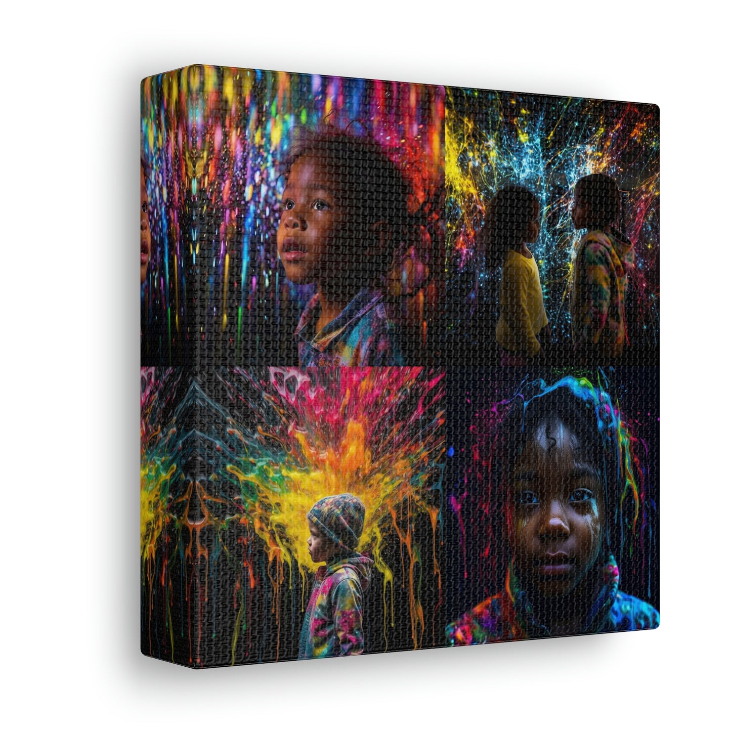 Canvas Gallery Wraps Kid Color Rain 4 Pack