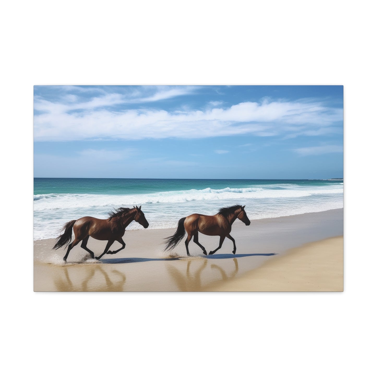 Canvas Gallery Wraps Two Horses Running 4