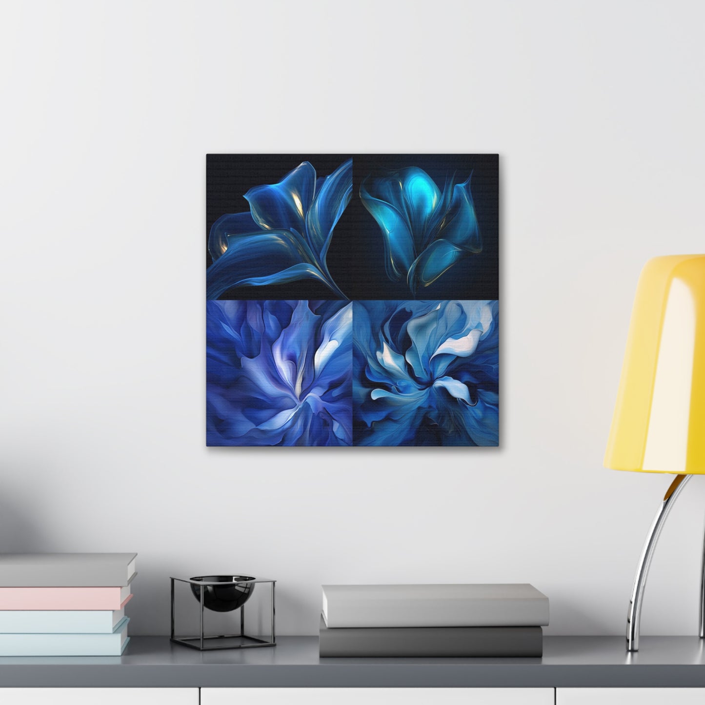 Canvas Gallery Wraps Abstract Blue Tulip 5