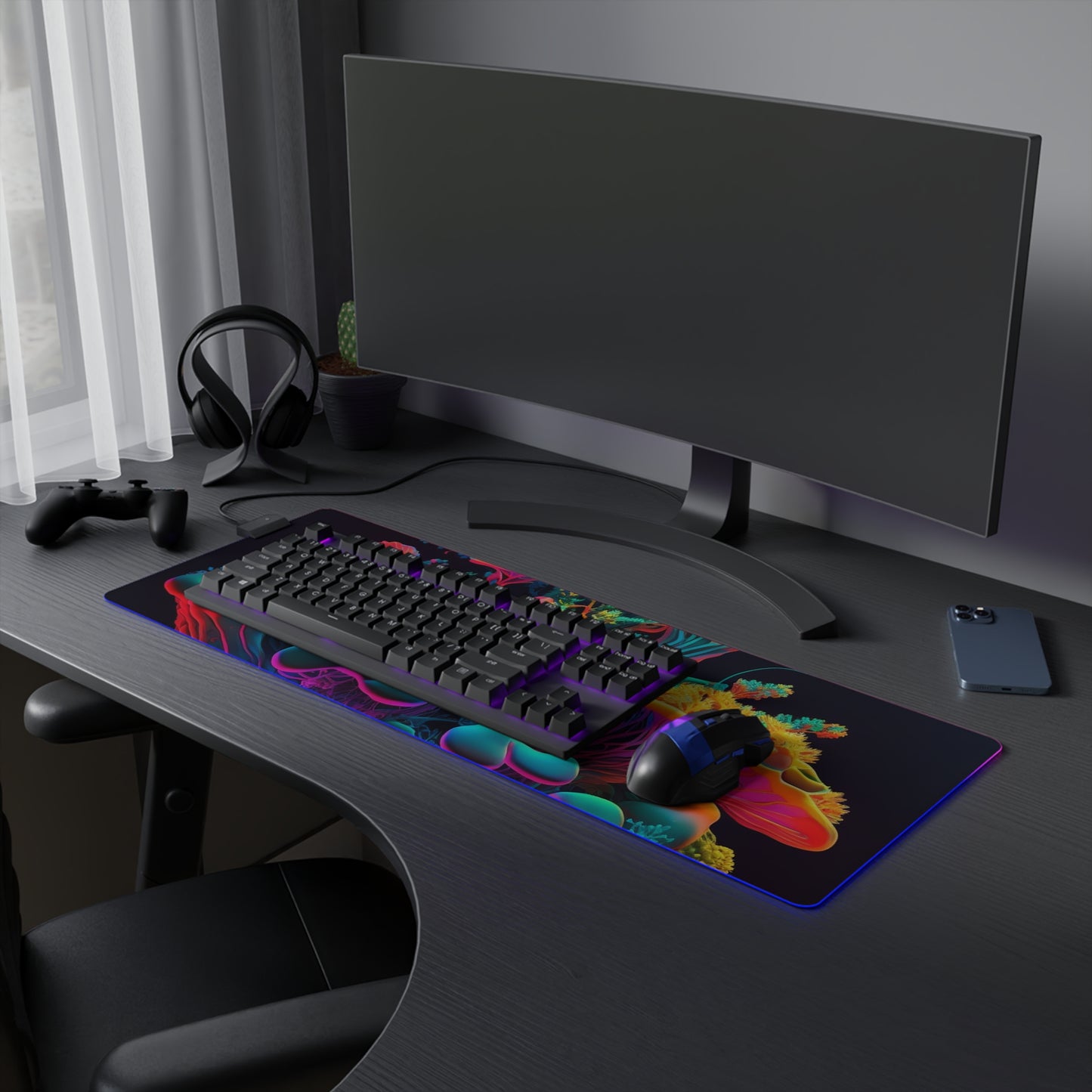 LED Gaming Mouse Pad Macro Coral Reef 1