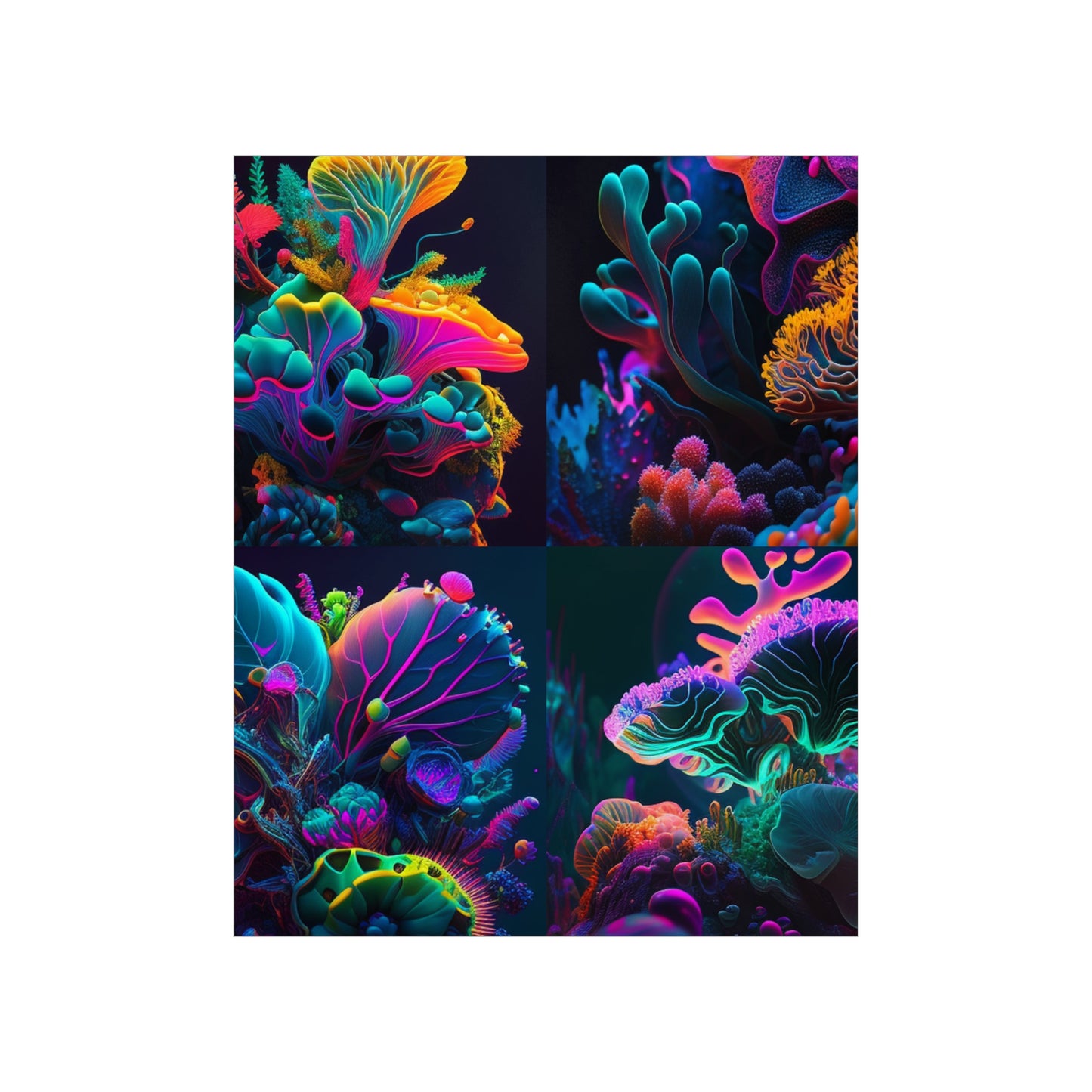 Premium Matte Vertical Posters Macro Coral Reef 5