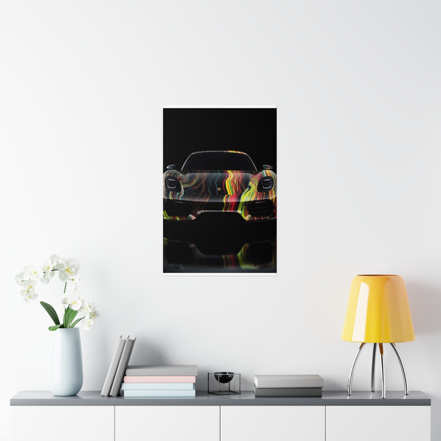 Premium Matte Vertical Posters Porsche Line 2