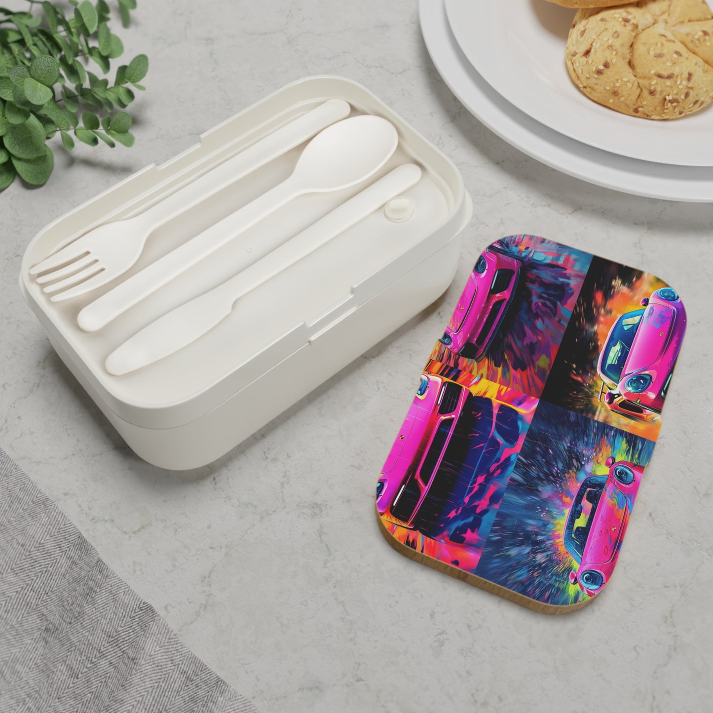 Bento Lunch Box Pink Porsche water fusion 5