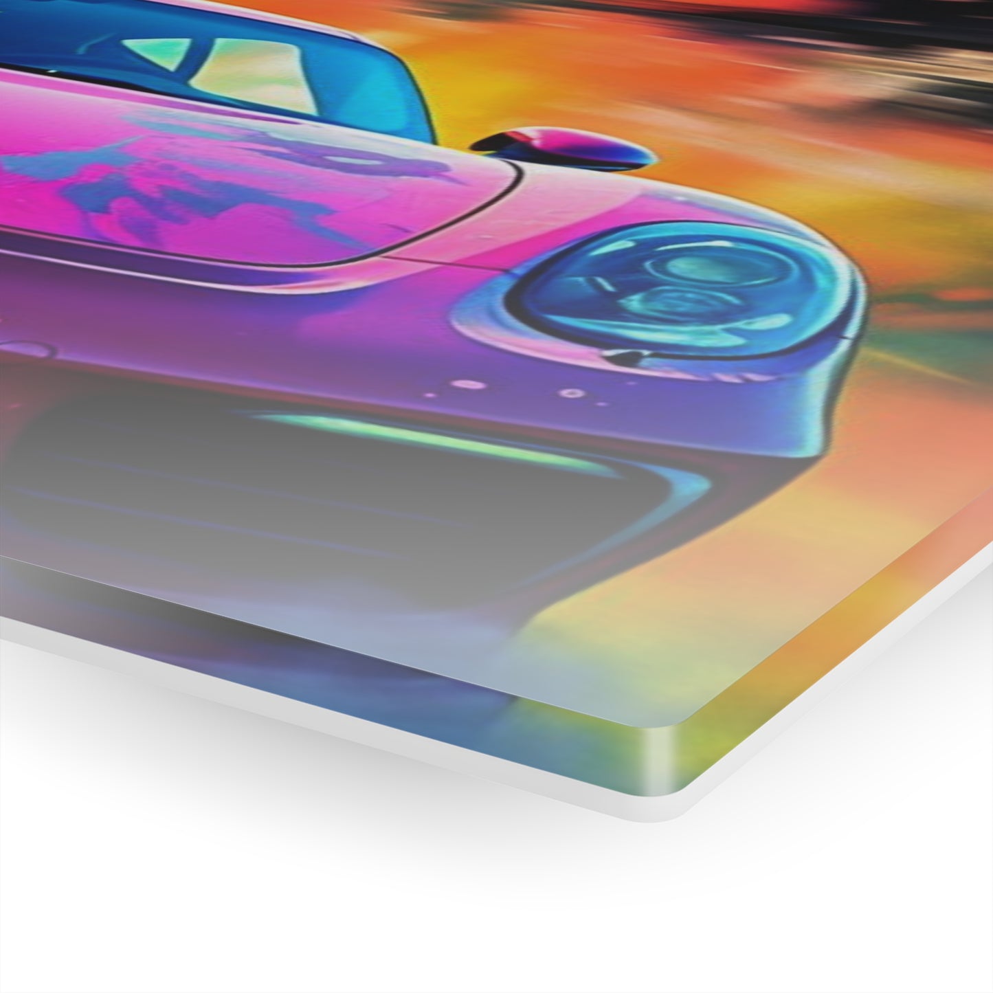 Acrylic Prints Pink Porsche water fusion 5