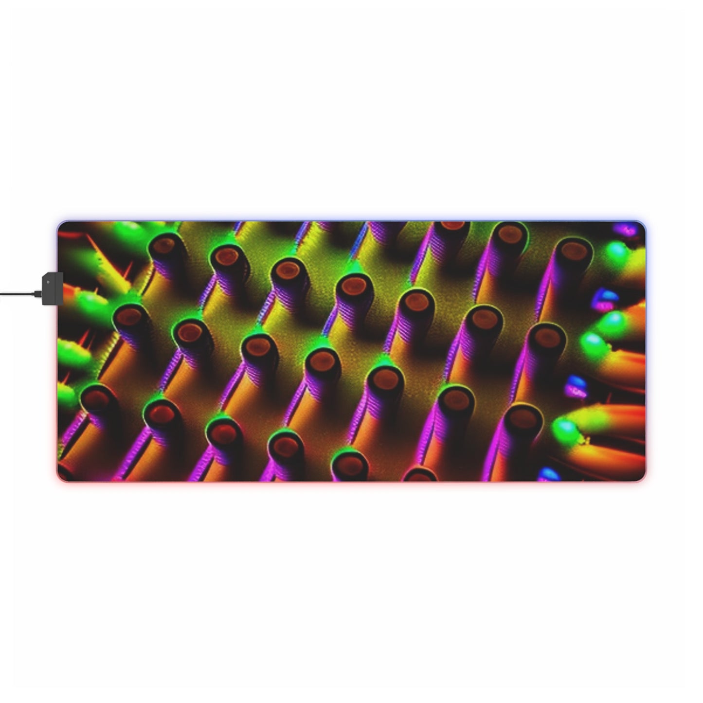 LED Gaming Mouse Pad Macro Cactus neon square 1