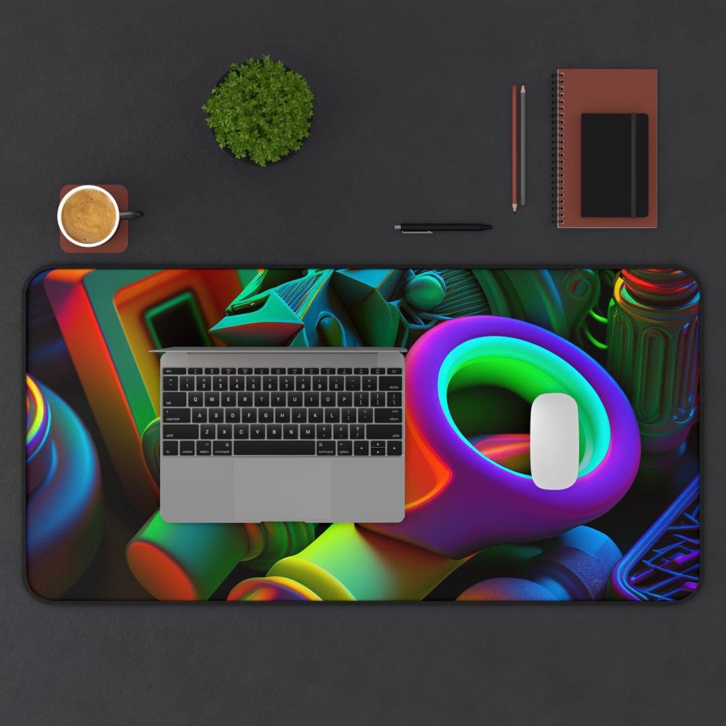 Desk Mat Neon Glow 2